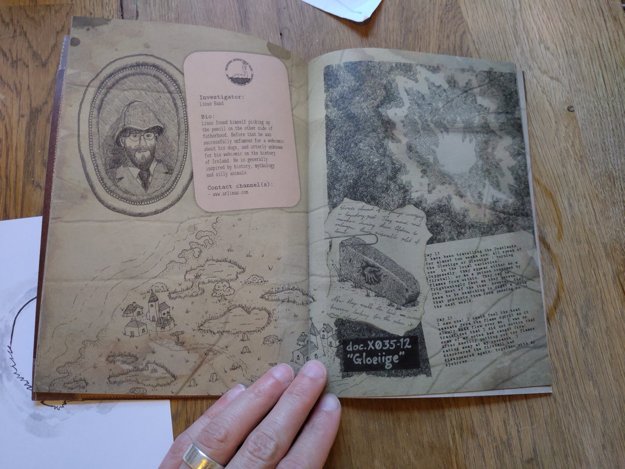 spread of pages with my contribution on them
